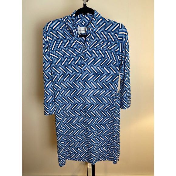 Donna Morgan Button Down Shirt Dress with Belt Tie - Picture 2 of 4